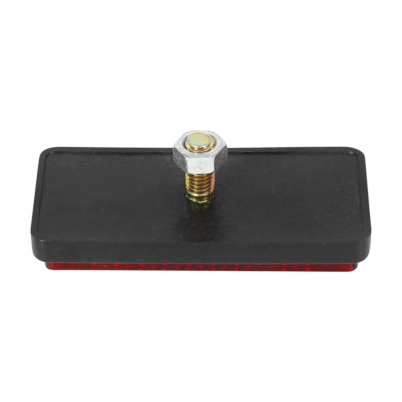 F FIERCE CYCLE Pair M6x1.0 Red Rectangle Universal Screw Mount Reflective Warning Reflector for Motorcycle Bike 56mm Length - Image 5